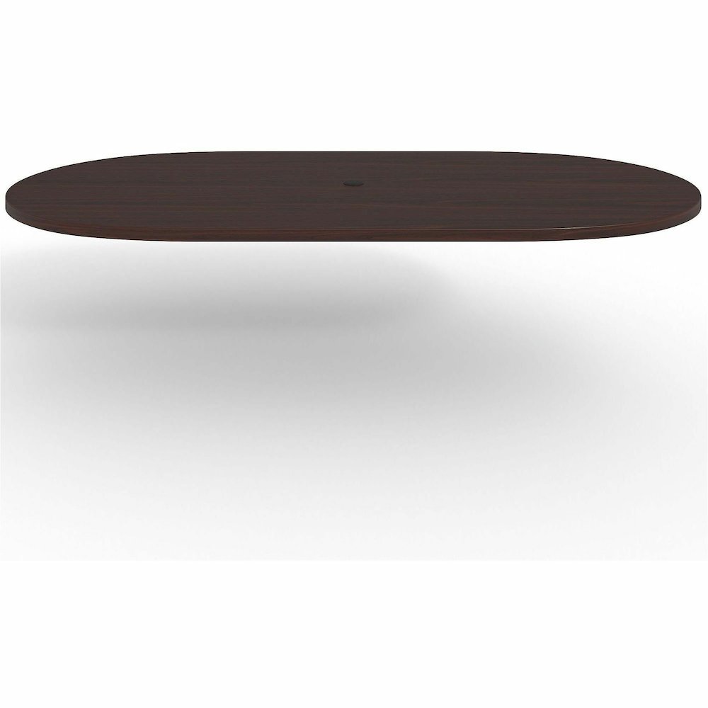Lorell Prominence 2.0 Racetrack Conference Tabletop - Mahogany Racetrack, Laminated Top - 96" Table Top Width x 48" Table Top Depth x 1.50" Table Top Thickness - Conferencing, Office - Assembly Requir. Picture 4