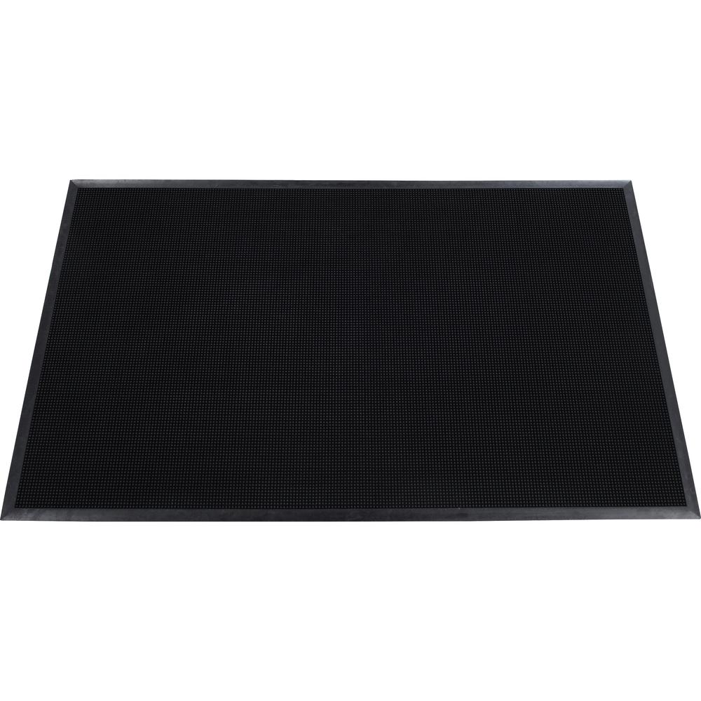 Genuine Joe Brush Tip Scraper Mat - Indoor, Outdoor - 60" Length x 36" Width x 0.400" Thickness - Rectangular - Rubber - Black - 1 Each. Picture 3