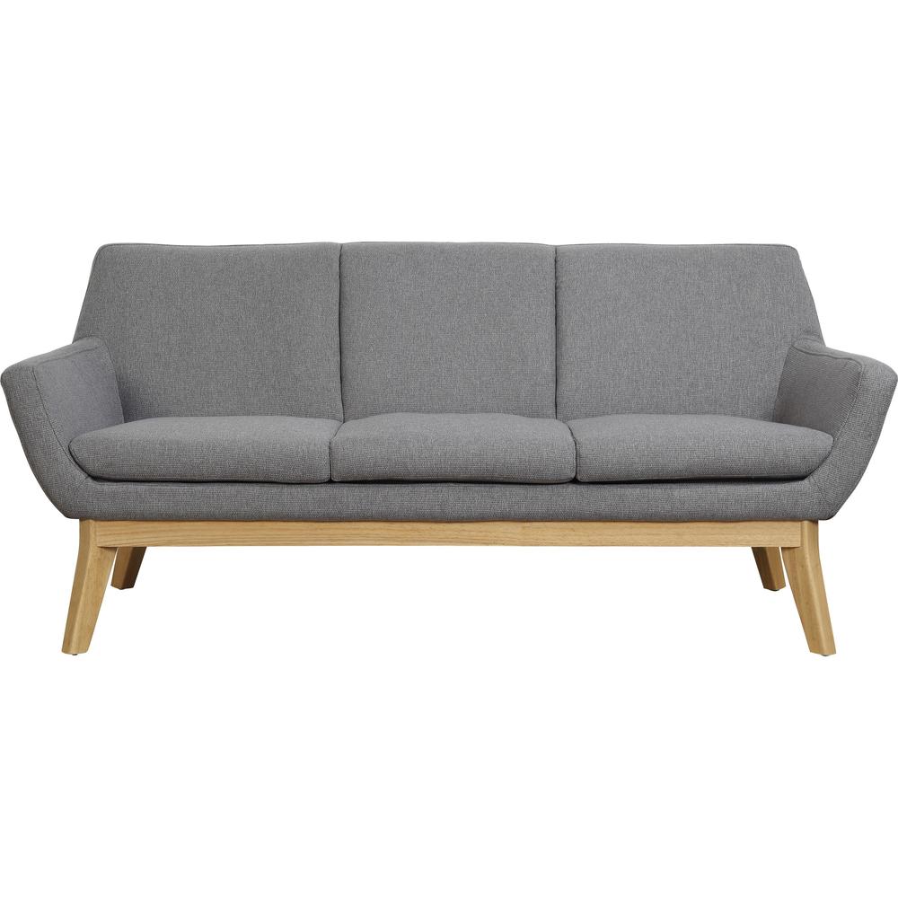 Lorell Quintessence Collection Sofa - 32.8" Height x 73.3" Width x 19.8" Length - Finish: Gray - Upholstered, Lumbar Support, Ergonomic Design, Padded Back, Padded Seat, Sturdy - For Reception Area, L. Picture 3