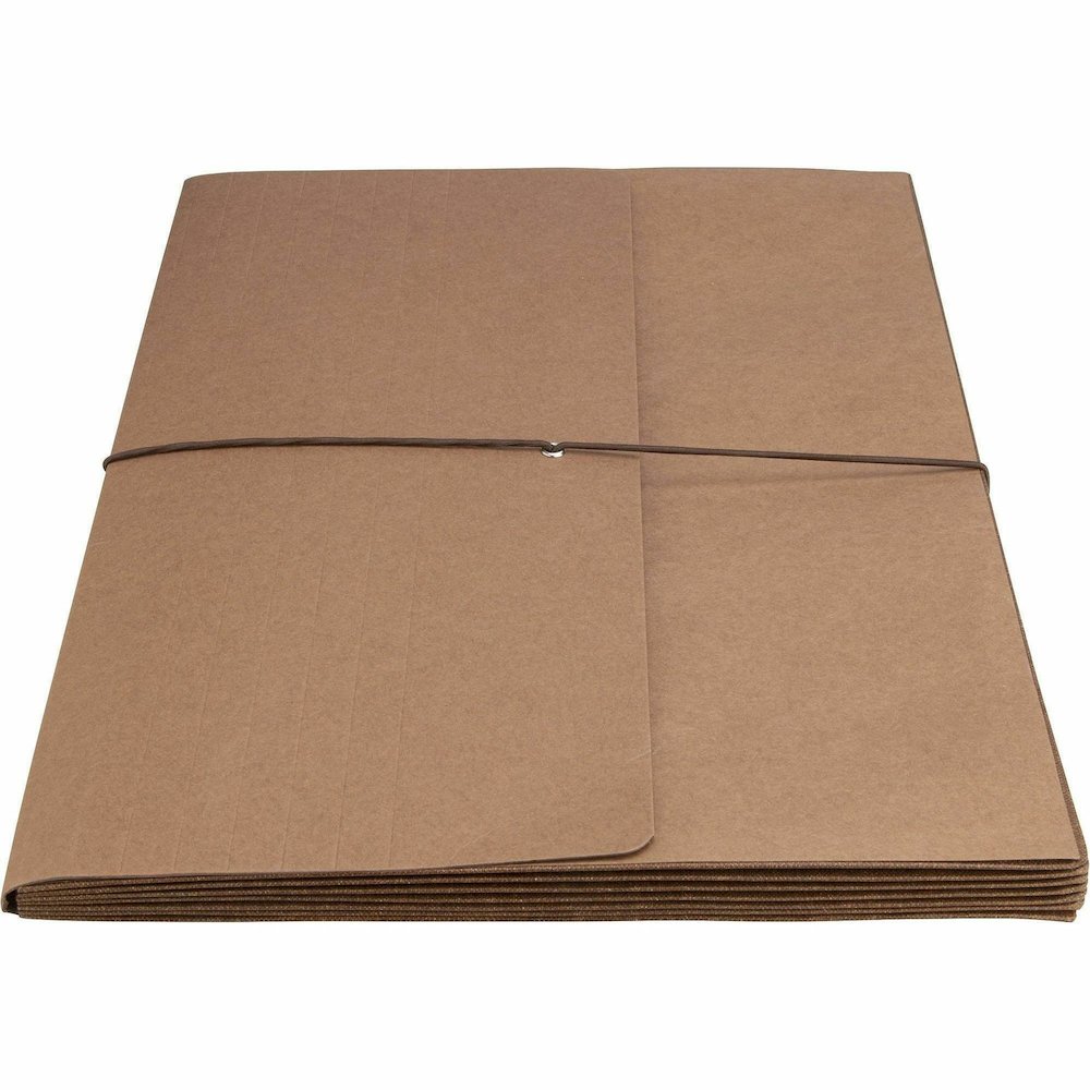 Business Source Legal Recycled File Wallet - 8 1/2" x 14" - 5 1/4" Expansion - Brown - Expandable Gusset, Tyvek Gusset, Tear Resistant, Durable, Flap and Cord Closure - 30% Recycled - 10 / Box. Picture 4