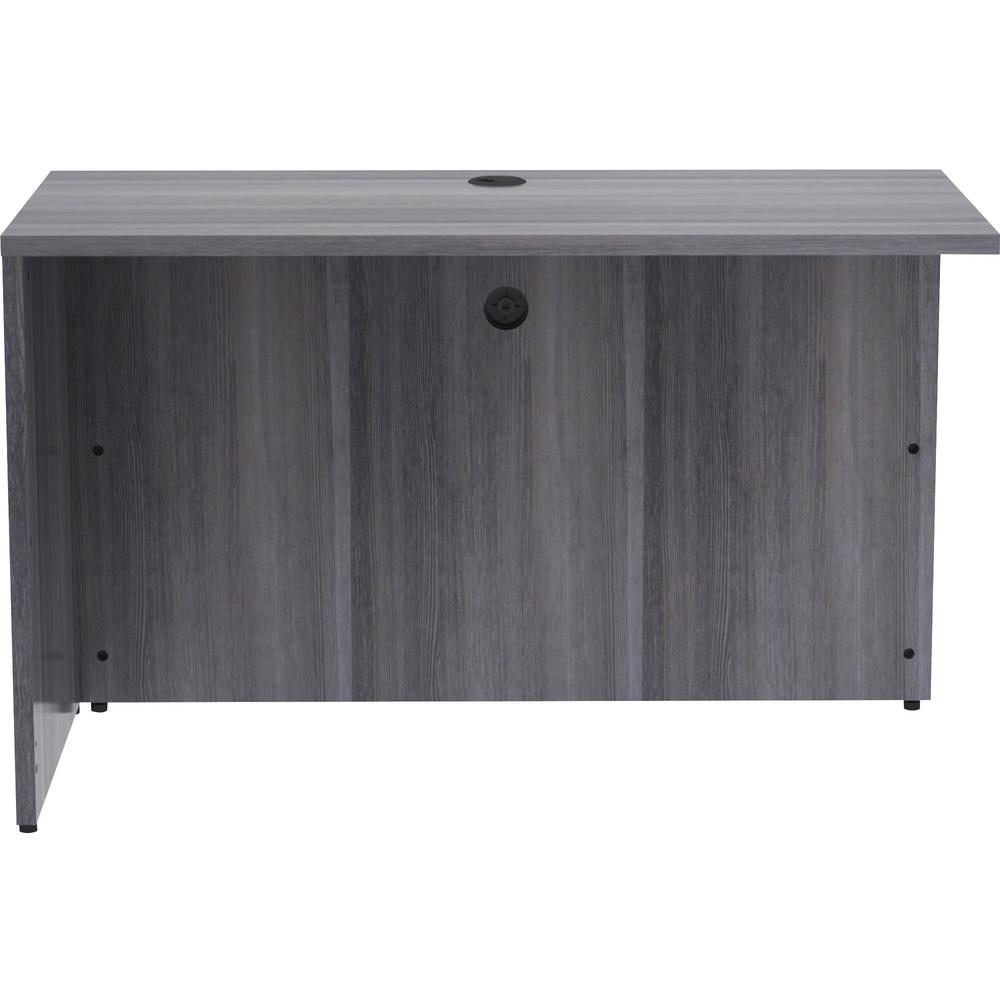 Lorell Essentials Series Return Shell - 48" x 24"29.5" , 1" Top - Laminate, Weathered Charcoal Table Top - Modesty Panel. Picture 5