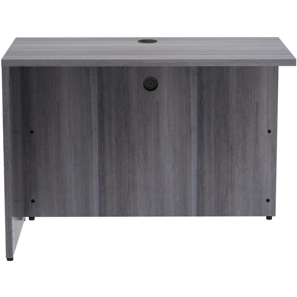 Lorell Essentials Series Return Shell - 29.5" Height x 42" Width x 24" Depth, 1" Thickness Top - Laminate, Weathered Charcoal Table Top - Modesty Panel, Grommet, Durable, Adjustable Floor Guide - 1 Ea. Picture 5
