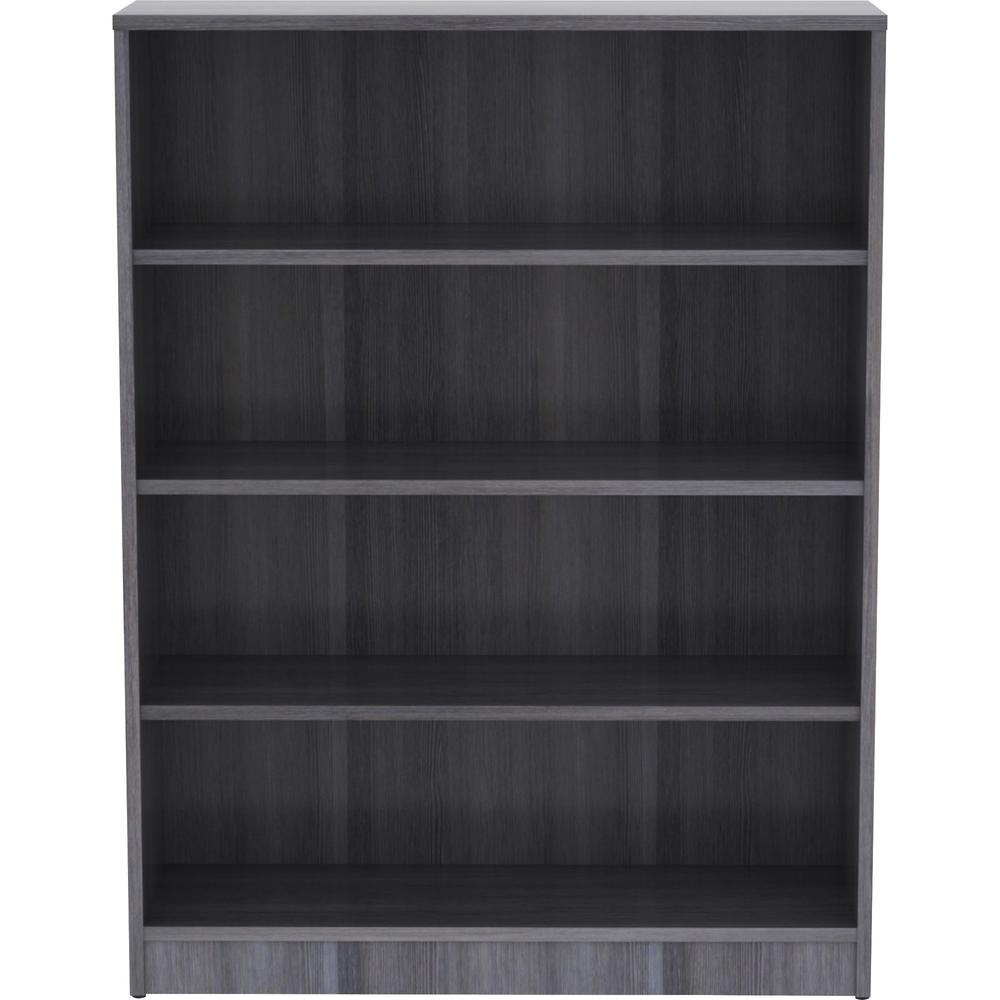 Lorell Laminate Bookcase - 4 Shelf(ves) - 48" Height x 36" Width x 12" Depth - Sturdy, Adjustable Shelf, Square Corner, Adjustable Feet - Weathered Charcoal - Thermally Fused Laminate - 1 Each. Picture 2
