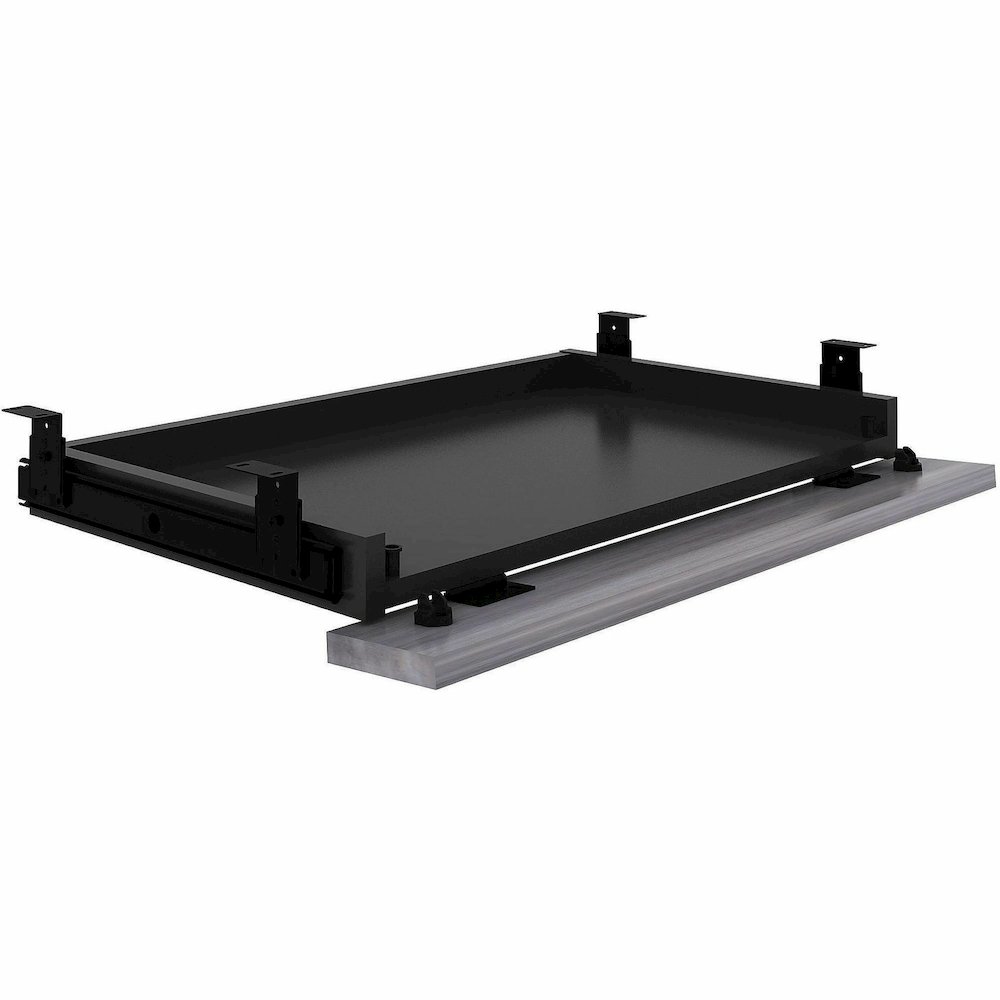 Lorell Universal Center Drawer - 5.1" Height x 16.7" Width x 28.4" Length - Finish: Weathered Charcoal - Durable - 1 Each. Picture 3