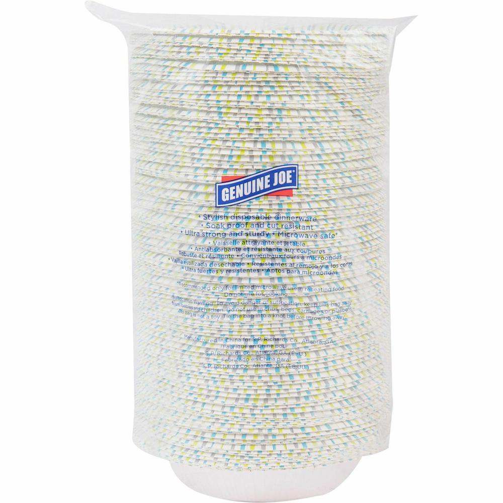 Genuine Joe 12 oz Paper Bowls - Disposable - Multi - 125/Pack - 4 / Carton. Picture 3