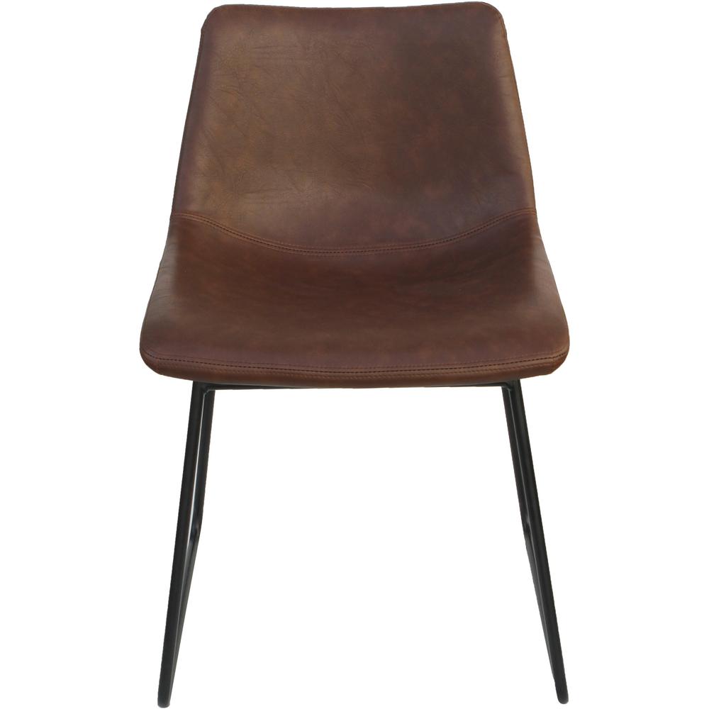 Lorell Sled Guest Chairs - Tan Bonded Leather Seat - Mid Back - Sled Base - Tan - Bonded Leather - 2 / Carton. Picture 3