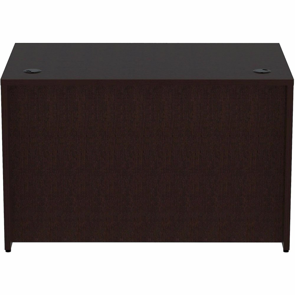 Lorell Essentials Series Rectangular Desk Shell - Rectangle - 29.5" Height x 48" Width x 30" Depth Desk Shell, 1" Thickness Top - Finish: Espresso - 1 Each. Picture 3