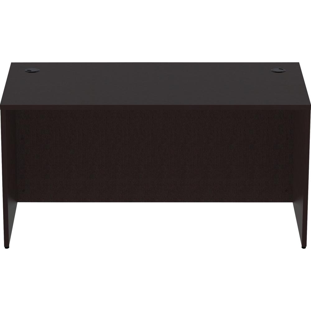 Lorell Essentials Series Rectangular Desk Shell - Rectangle - 29.5" Height x 60" Width x 30" Depth Desk Shell, 1" Thickness Top - Finish: Espresso - 1 Each. Picture 2