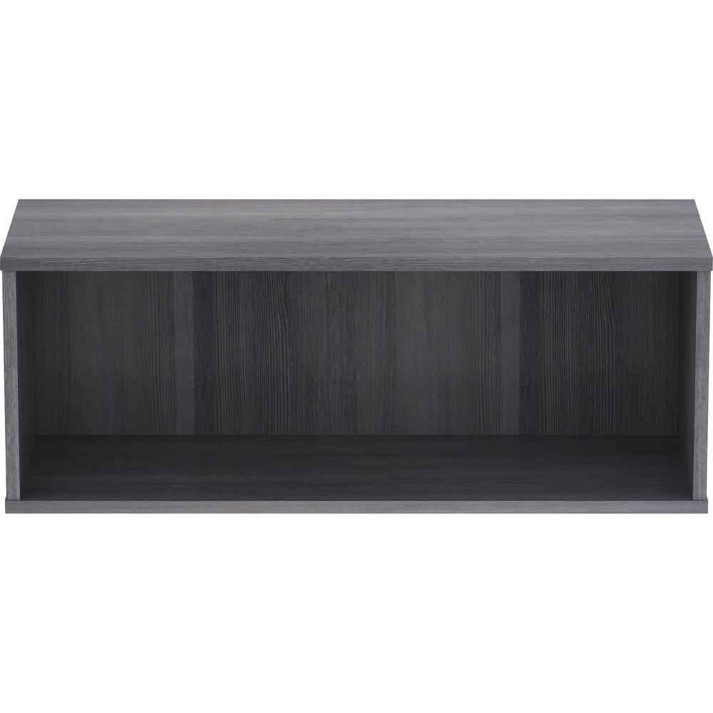 Lorell Panel System Open Storage Cabinet - 12.07" Height x 32.50" Width x 11.75" Depth - Charcoal - Laminate - 1 Each. Picture 2