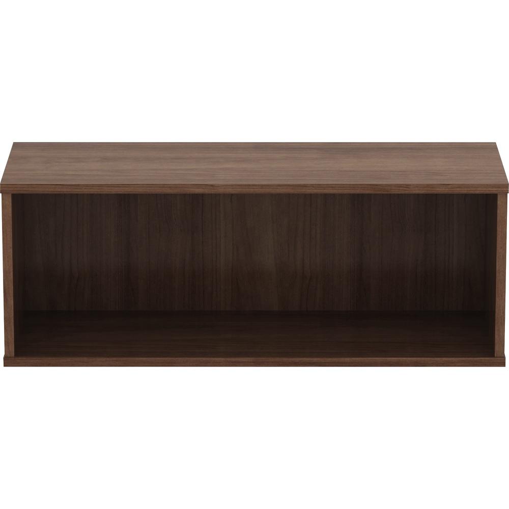 Lorell Panel System Open Storage Cabinet - 12.07" Height x 32.50" Width x 11.75" Depth - Walnut - Laminate - 1 Each. Picture 6