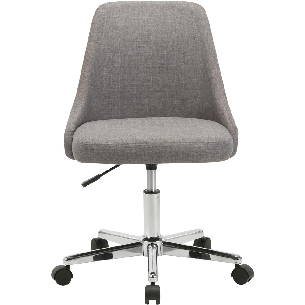 Lorell Resimercial Low-back Task Chair with Arms - 22.5" x 24.4"31.5" - Material: Fabric - Finish: Gray. Picture 3