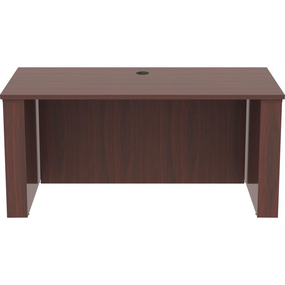 Lorell Essentials Series Sit-to-Stand Desk Shell - 0.1" Thickness Top, 49" Height x 60" Width x 29" Depth - Finish: Mahogany - Mahogany Laminate Table Top - 1 Each. Picture 9