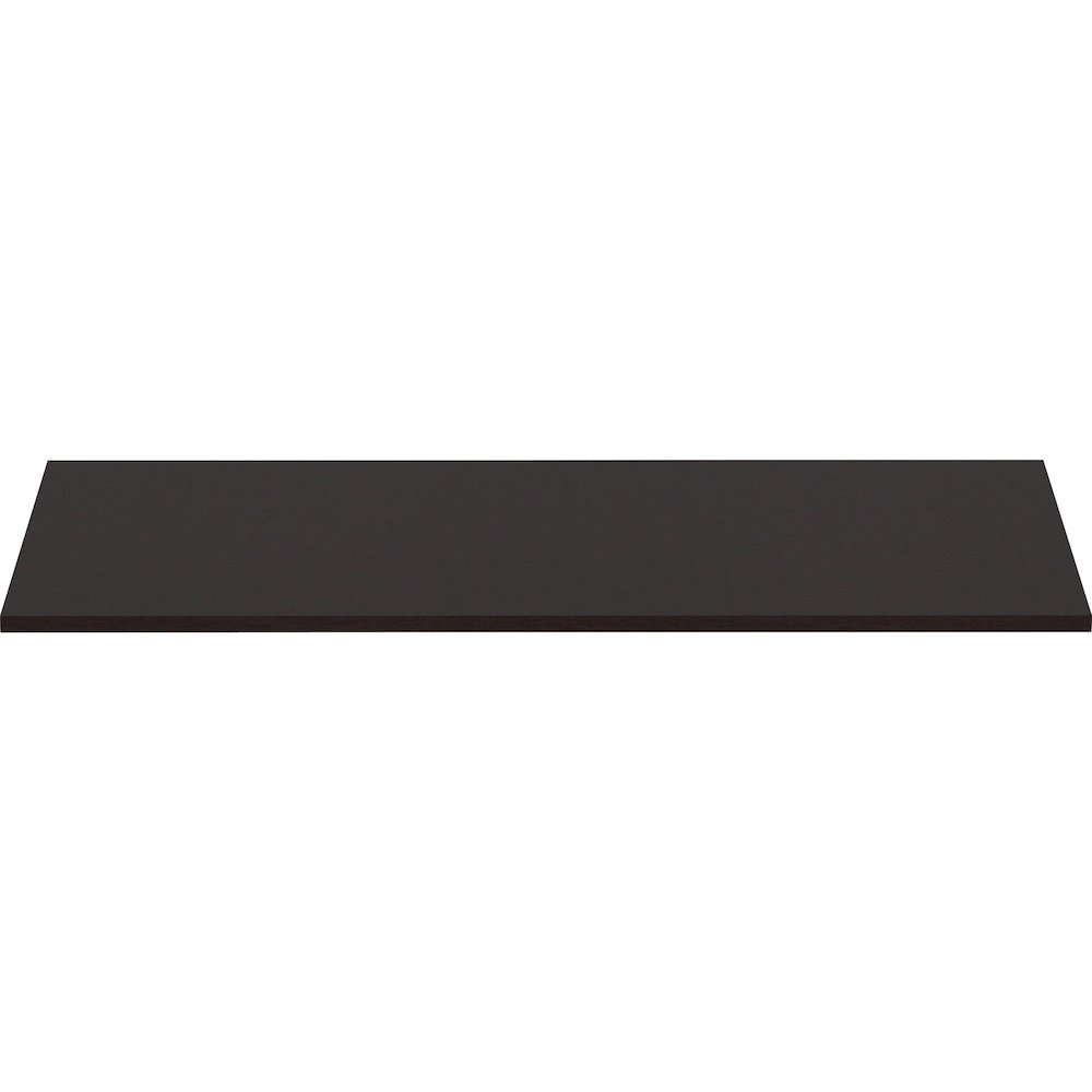Lorell Relevance Electric Workstation Tabletop - 60" x 30" x 1" - Straight Edge - Finish: Espresso. Picture 2