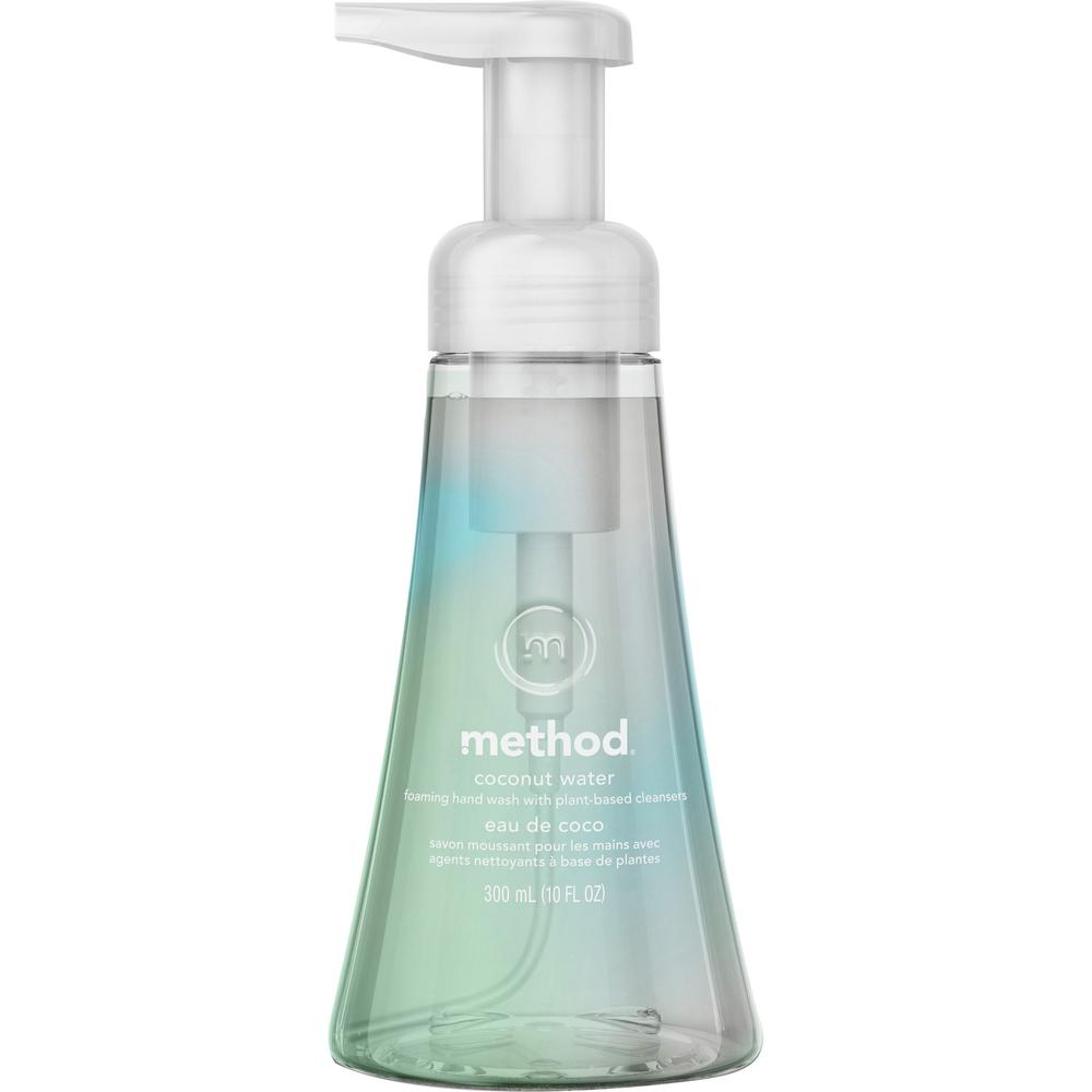 Method Foaming Hand Wash - Coconut Water Scent - 10 fl oz - Pump Bottle Dispenser - Hand - Clear - 6 / Carton. Picture 2