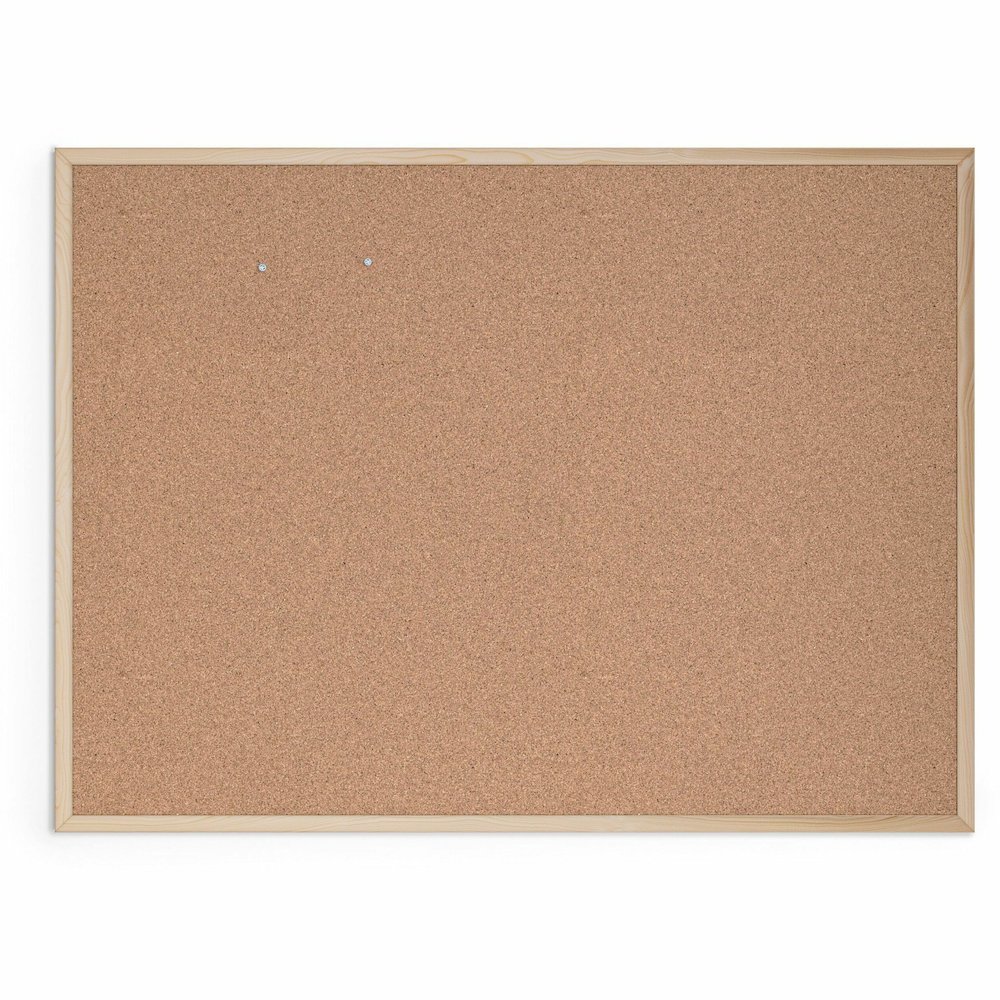U Brands Cork Bulletin Board - 36" Board Height x 48" Board Width - Natural Cork Surface - Self-healing, Durable, Mounting System, Tackable - Birch Wood Frame - 1 Each. Picture 4