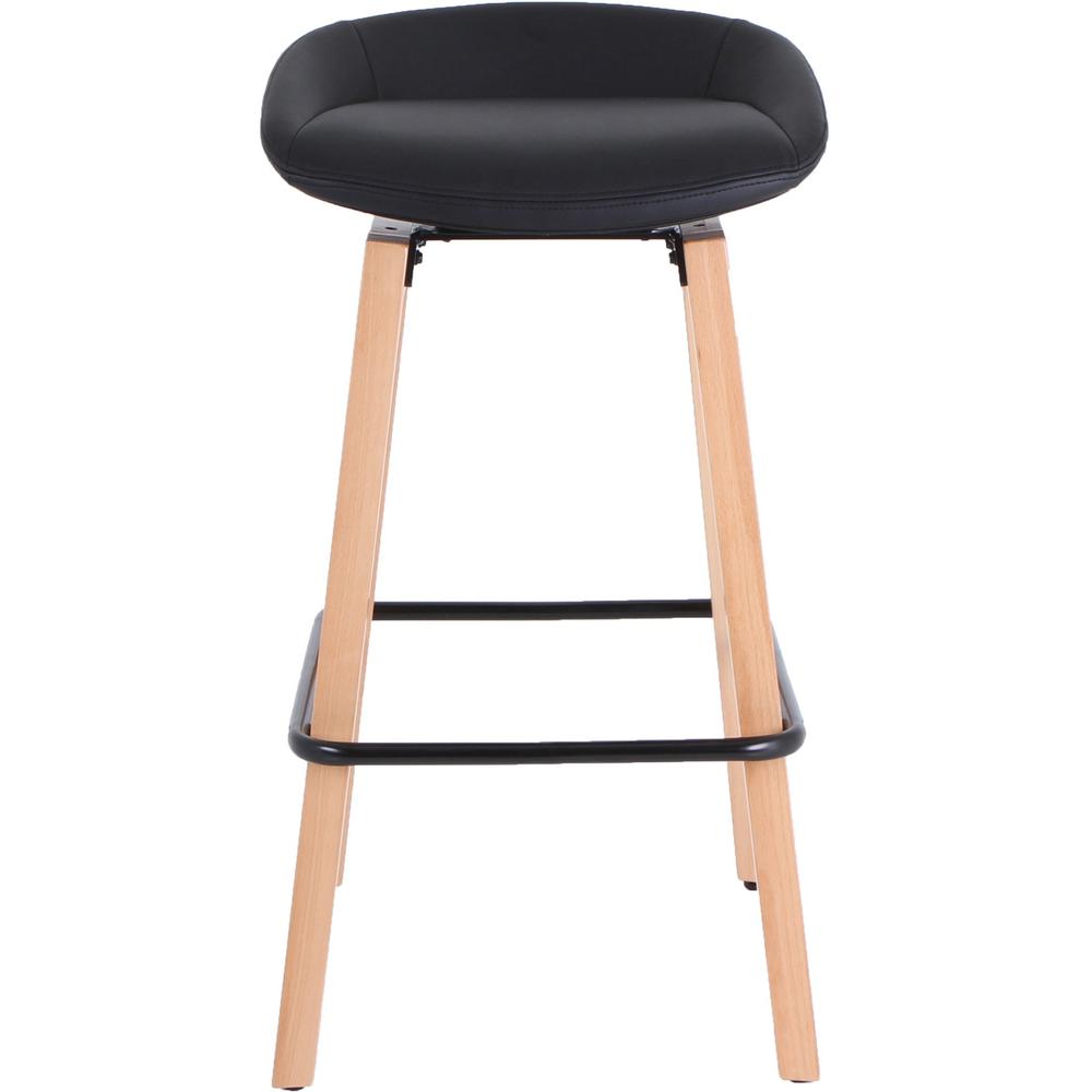 Lorell Modern Low-Back Stool - Low Back - Black - 1 Each. Picture 7