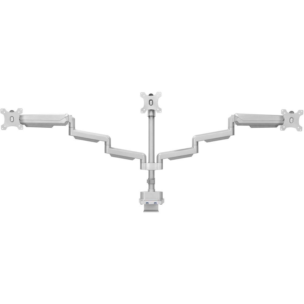 Lorell Mounting Arm for Monitor - Gray - Height Adjustable - 3 Display(s) Supported - 15.40 lb Load Capacity - 75 x 75, 100 x 100 - 1 Each. Picture 9