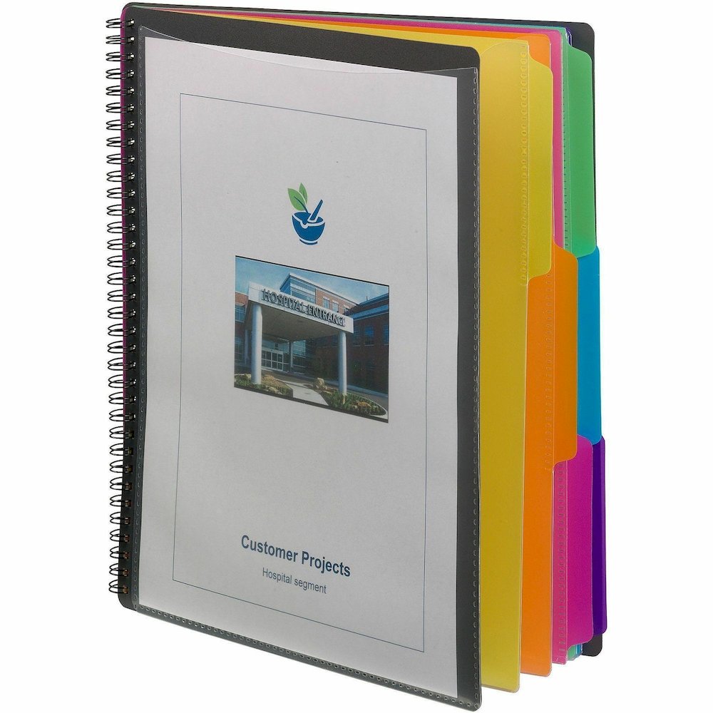 Smead 1/3 Tab Cut Letter Organizer Folder - 8 1/2" x 11" - 12 Pocket - Assorted Tab Position - Gray - 1 Each. Picture 3