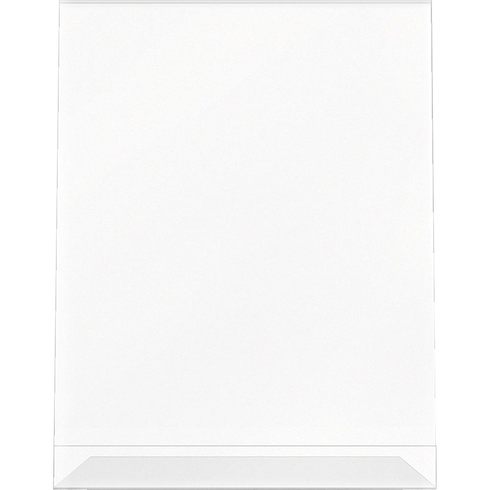 Lorell L-base Slanted Sign Holder Stand - Support 8.50" x 11" Media - Acrylic - Clear - 3 / Pack. Picture 3