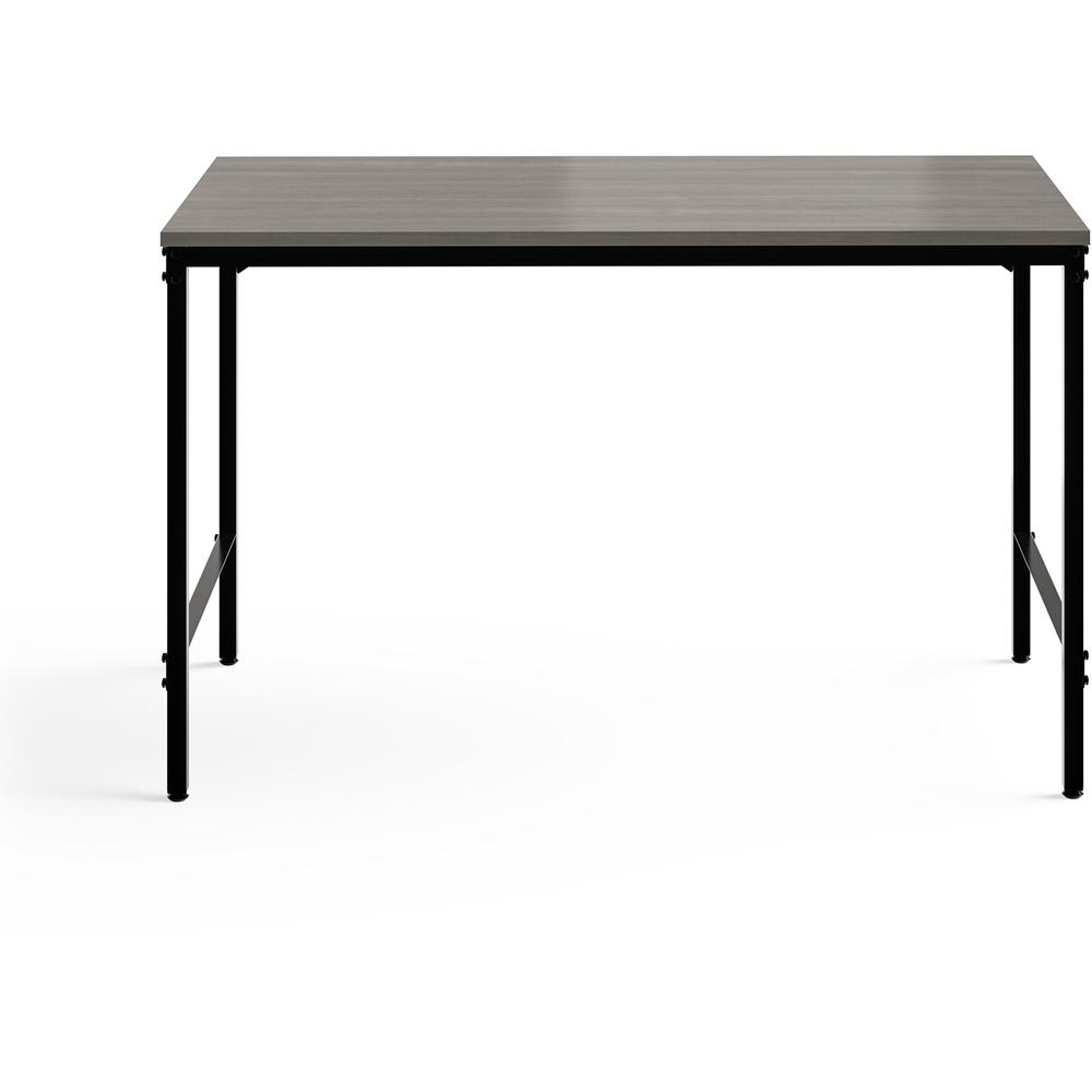 Safco Simple Study Desk - Neowalnut Rectangle, Laminated Top - Black Powder Coat Four Leg Base - 4 Legs x 45.50" Table Top Width x 23.50" Table Top Depth x 0.75" Table Top Thickness - 29.50" Height - . Picture 4