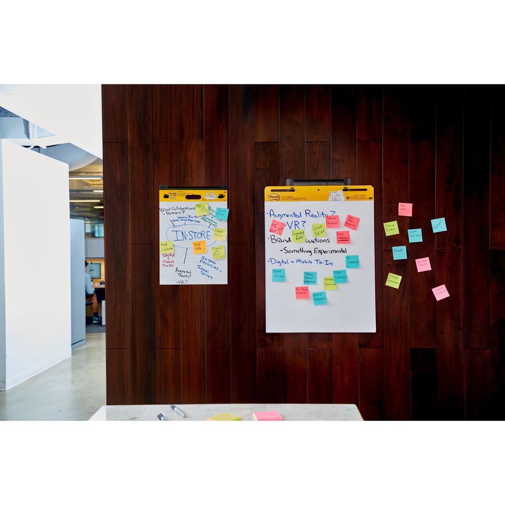 Post-it&reg; Post it Super Sticky Mini Easel Pad - 1 Subject(s) - 20 Sheets - Stapled - Portable, Self-stick, Bleed Resistant, Sturdy Back, Built-in Carry Handle - 2 / Pack. Picture 2