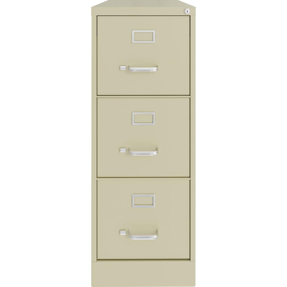 Lorell Fortress Series 22" Commercial-Grade Vertical File Cabinet - 15" x 22" x 40.2" - 3 x Drawer(s) for File - Letter - Vertical - Ball-bearing Suspension, Removable Lock, Pull Handle, Wire Manageme. Picture 8