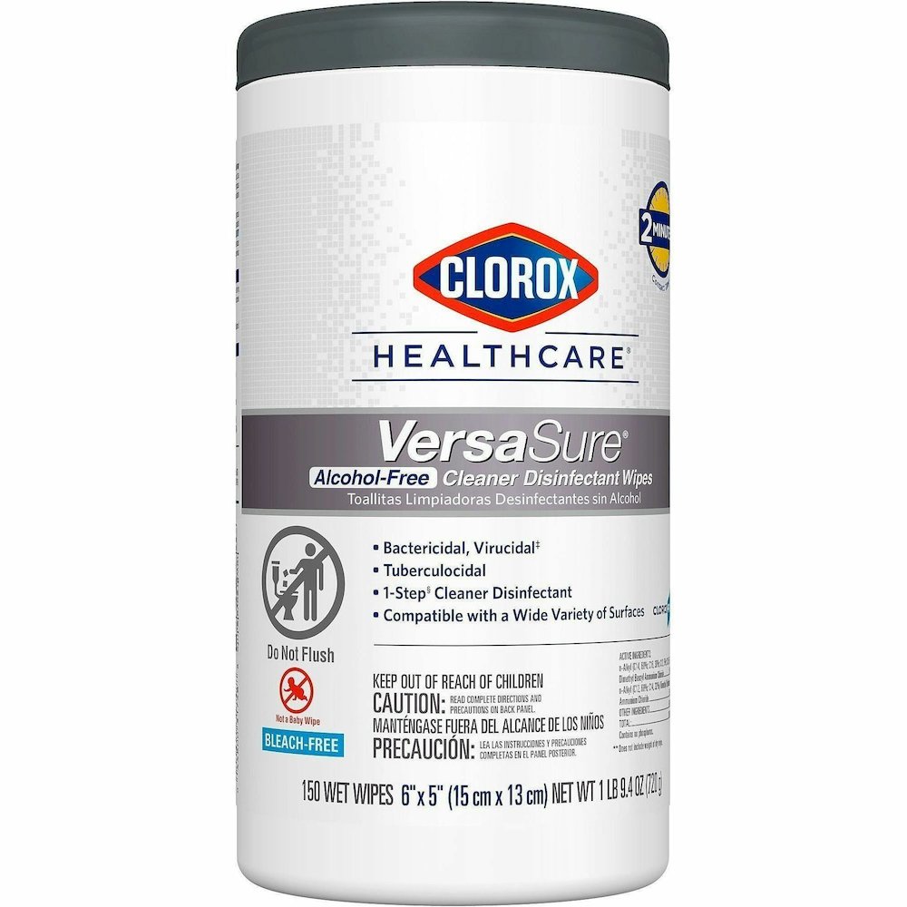 Clorox Healthcare VersaSure Disinfectant Wipes - For Commercial, Medical Equipment, Hard Surface, Nonporous Surface - Ready-To-Use - 5" Length x 6" Width - Recommended For: Bacteria Remover, Virus Rem. Picture 3