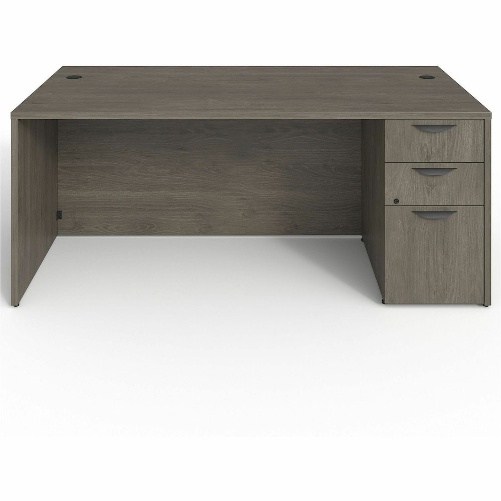 Lorell Prominence 2.0 Right-Pedestal Desk - Rectangle - 29" Height x 72" Width x 36" Depth, 1" Thickness Top - Total Drawer(s): 3 - Single Pedestal on Right Side - Band Edge - Material: Particleboard . Picture 4