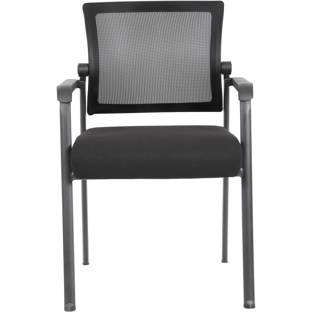 Boss Mesh 4-Legged Guest Chair - Black Seat Color - Black Back Color - Mesh Back Material - Tubular Steel Frame Material - Four-legged Base - 1 Carton. Picture 3