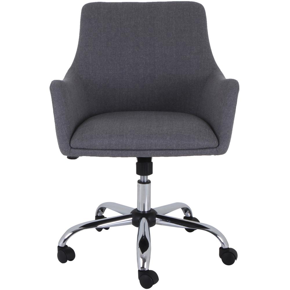 Lorell Mid-century Modern Flannel Guest Chair - Gray - 1 Each. Picture 10