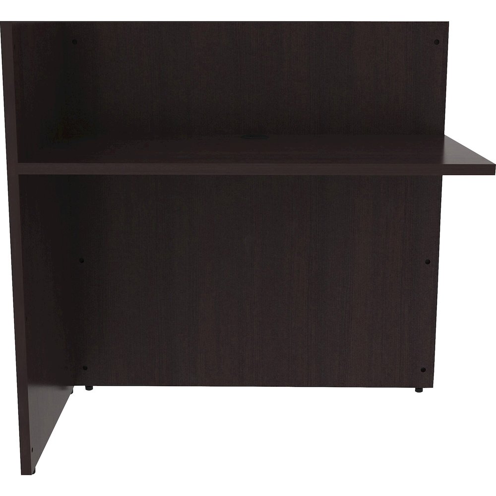 Lorell Essentials Series Reception Return - 41.5" Height x 42" Width x 24" Depth - Material: Laminate - Finish: Espresso - 1 Each. Picture 3