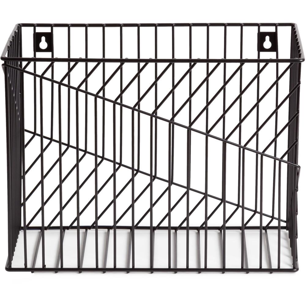 U Brands Vena Desk Organization Collection Hanging File Basket - 9.50" Height x 6.80" Width x 12.40" Length - Black - Metal - 1 Each. Picture 6