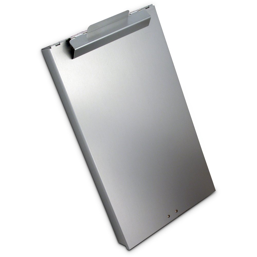 Saunders Cruiser Mate Form Holder with Storage - 1" Clip Capacity - Top Opening - 8 1/2" x 14" Sheet Size - Aluminum - Gray - 1 Each. Picture 3