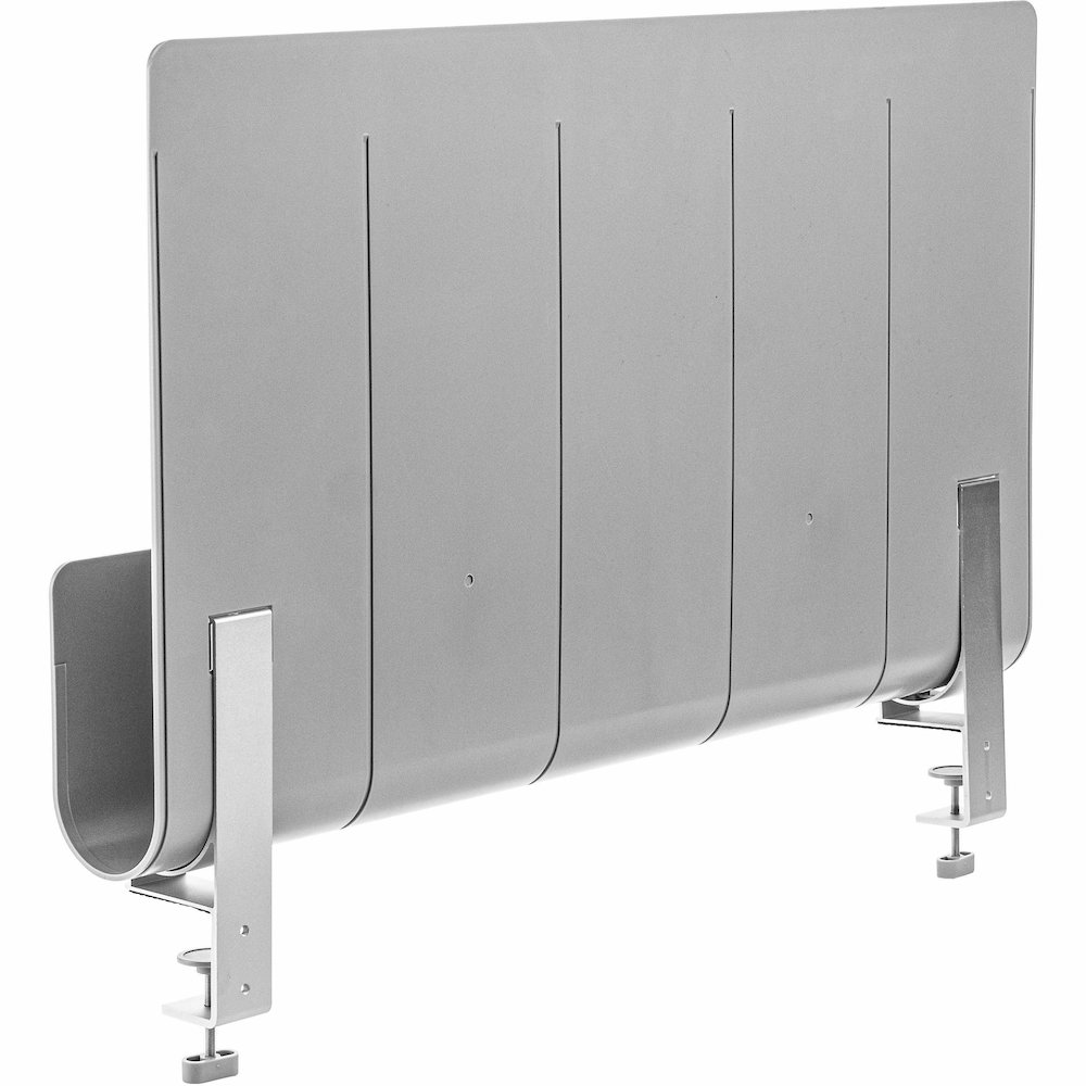 Deflecto Standing Desk Privacy Panel Organizer - 16.35" Height x 24" Width x 2.70" Depth - Gray - Acrylonitrile Butadiene Styrene (ABS) - 1 Each. Picture 4