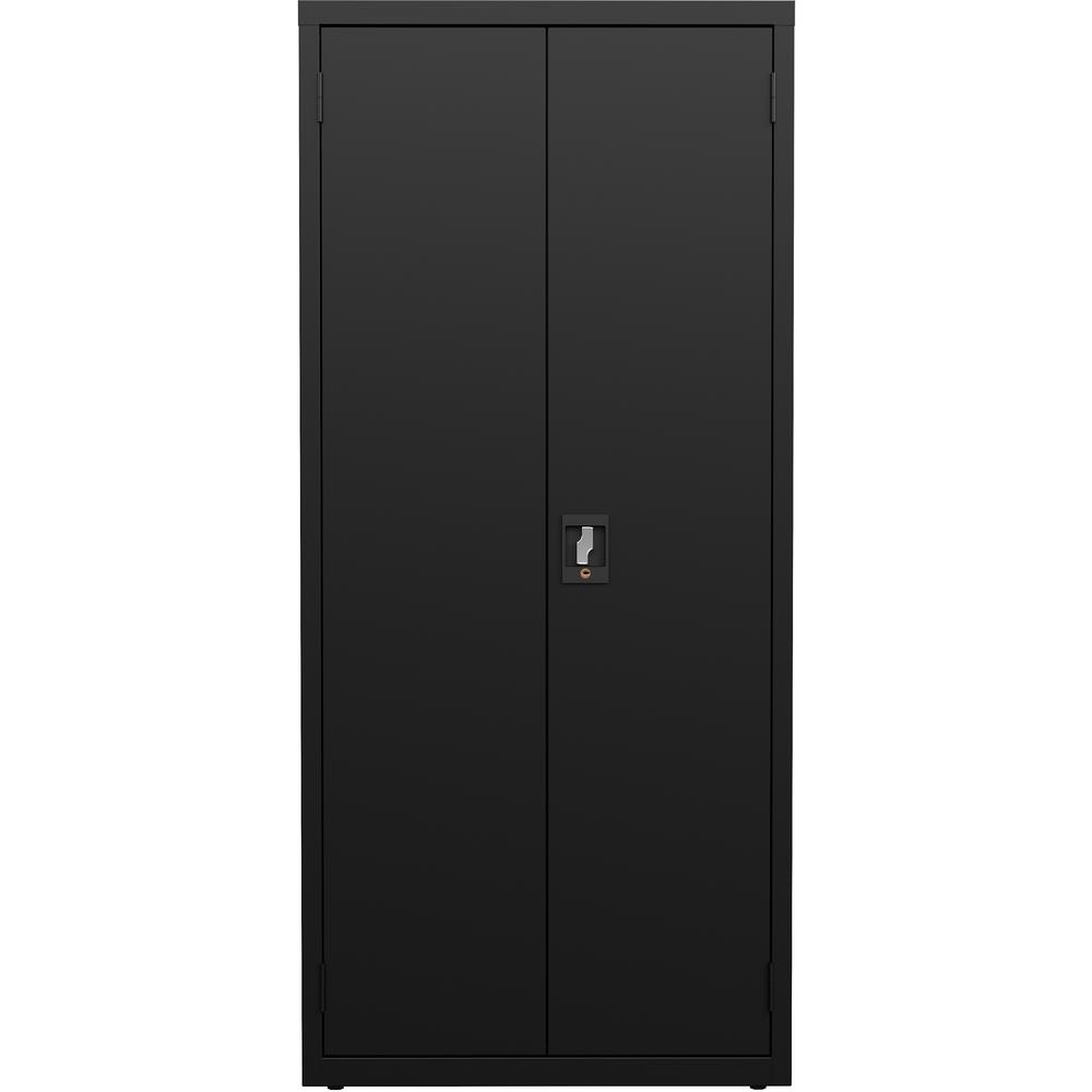 Lorell Fortress Series Slimline Storage Cabinet - 30" Width x 15" Depth x 66" Height - 4 x Shelf(ves) - 720 lb Load Capacity - Durable, Welded, Nonporous Surface, Recessed Handle, Removable Lock, Lock. Picture 6
