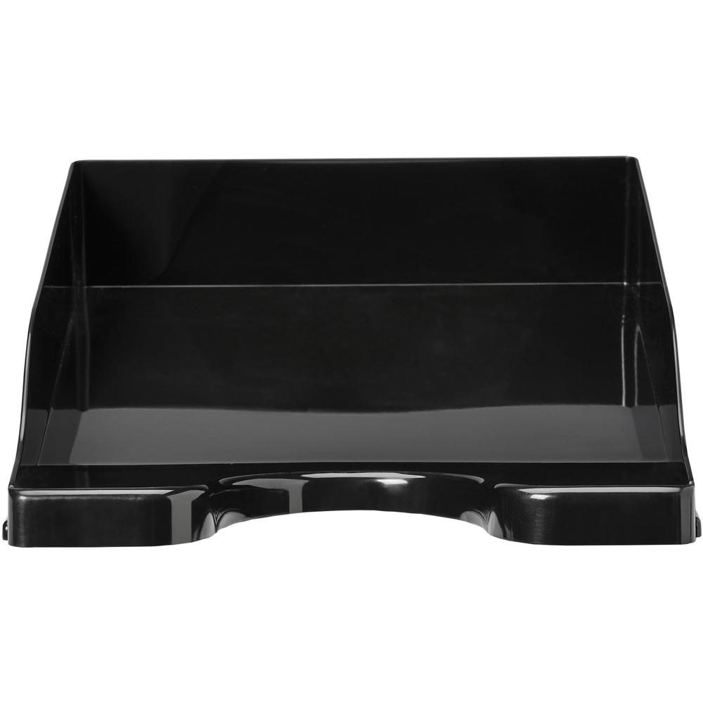 Deflecto AntiMicrobial DocuTray - 2.60" Height x 10.16" Width x 13.78" Depth - Desktop - Antimicrobial, Interlockable, Stackable, Mildew Resistant - Black - Polystyrene - 1 Each. Picture 3