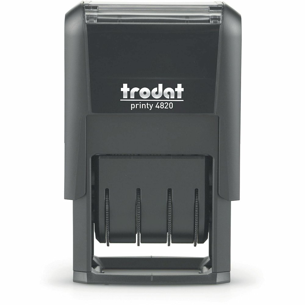 Trodat Date Only Stamp - Date Stamp - 0.38" Impression Width x 1.62" Impression Length - 10000 Impression(s) - Black - Recycled - 1 Each. Picture 5