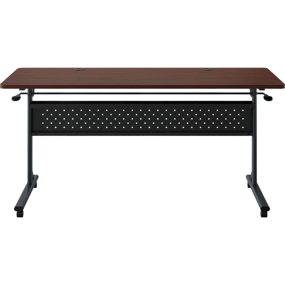 Lorell Shift 2.0 Flip and Nesting Mobile Table - Laminated Rectangle Top - 198 lb Capacity - 60" Table Top Length x 24" Table Top Width x 1" Table Top Thickness - 29.50" Height - Assembly Required - M. Picture 5