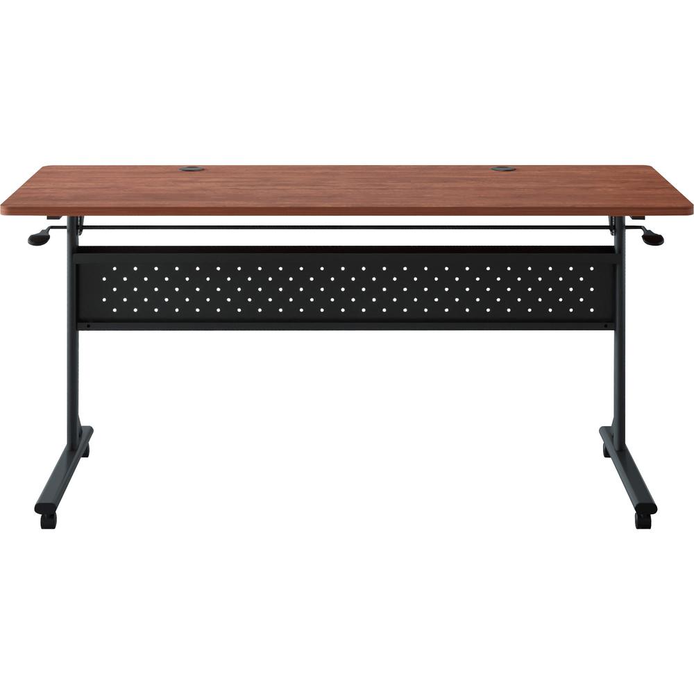 Lorell Shift 2.0 Flip and Nesting Mobile Table - Laminated Rectangle Top - 198 lb Capacity - 60" Table Top Length x 24" Table Top Width x 1" Table Top Thickness - 29.50" Height - Assembly Required - C. Picture 5
