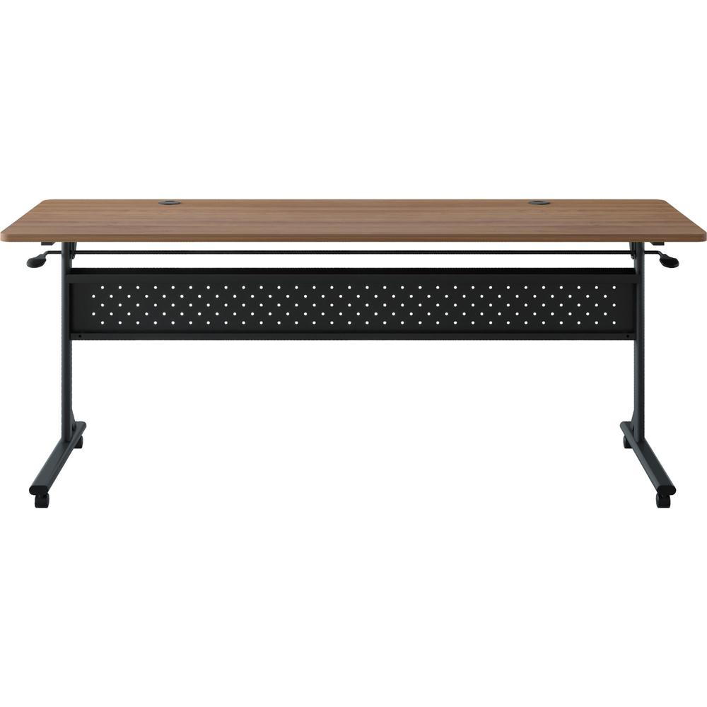 Lorell Shift 2.0 Flip and Nesting Mobile Table - Laminated Rectangle Top - 198 lb Capacity - 72" Table Top Length x 24" Table Top Width x 1" Table Top Thickness - 29.50" Height - Assembly Required - W. Picture 5