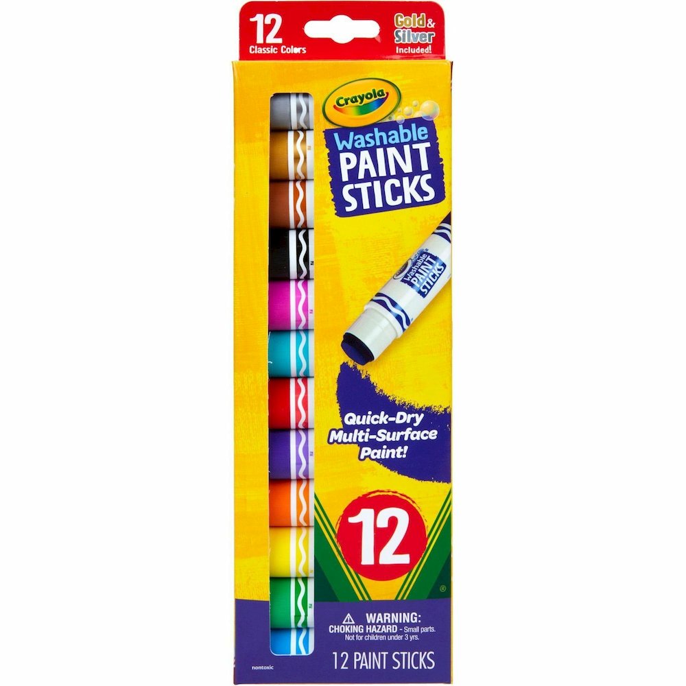 Crayola Project Quick-Dry Paint Sticks - Stick - 12 Color(s) - Assorted - 0.28 fl oz - Washable - 12 / Pack. Picture 3