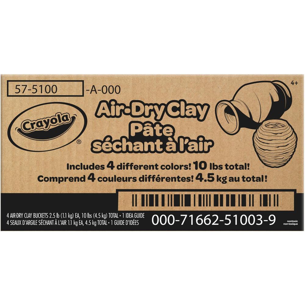 Crayola Air-Dry Clay - Classroom, Room - Assorted - 4 / Pack. Picture 4