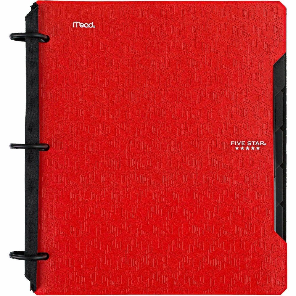 Mead Five Star Flex Hybrid NoteBinder - 1" Binder Capacity - 200 Sheet Capacity - Pocket: 2 - 5 Divider - Plastic - Multi-colored - TechLock Ring, Durable, Foldable - 1 Each. Picture 4