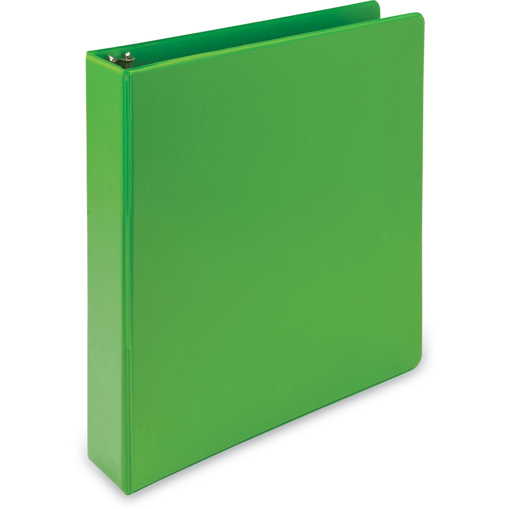 Samsill Earth's Choice Plant-based View Binders - 1 1/2" Binder Capacity - Letter - 8 1/2" x 11" Sheet Size - 3 Ring - Fastener: Round Ring - Chipboard, Polypropylene, Plastic - Lime - Recycled - Bio-. Picture 3