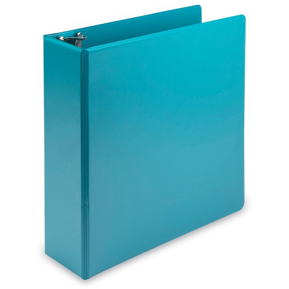 Samsill Earth's Choice Plant-based View Binders - 3" Binder Capacity - Letter - 8 1/2" x 11" Sheet Size - 3 Ring - Fastener: Round Ring - Pocket: 2 - Chipboard, Polypropylene, Plastic - Turquoise - Re. Picture 5