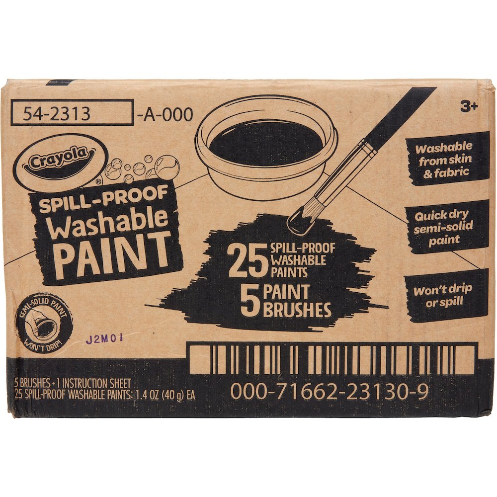 Crayola Spill Proof Washable Paint Set - Art, Craft - Recommended For 3 Year - 25 / Pack. Picture 5