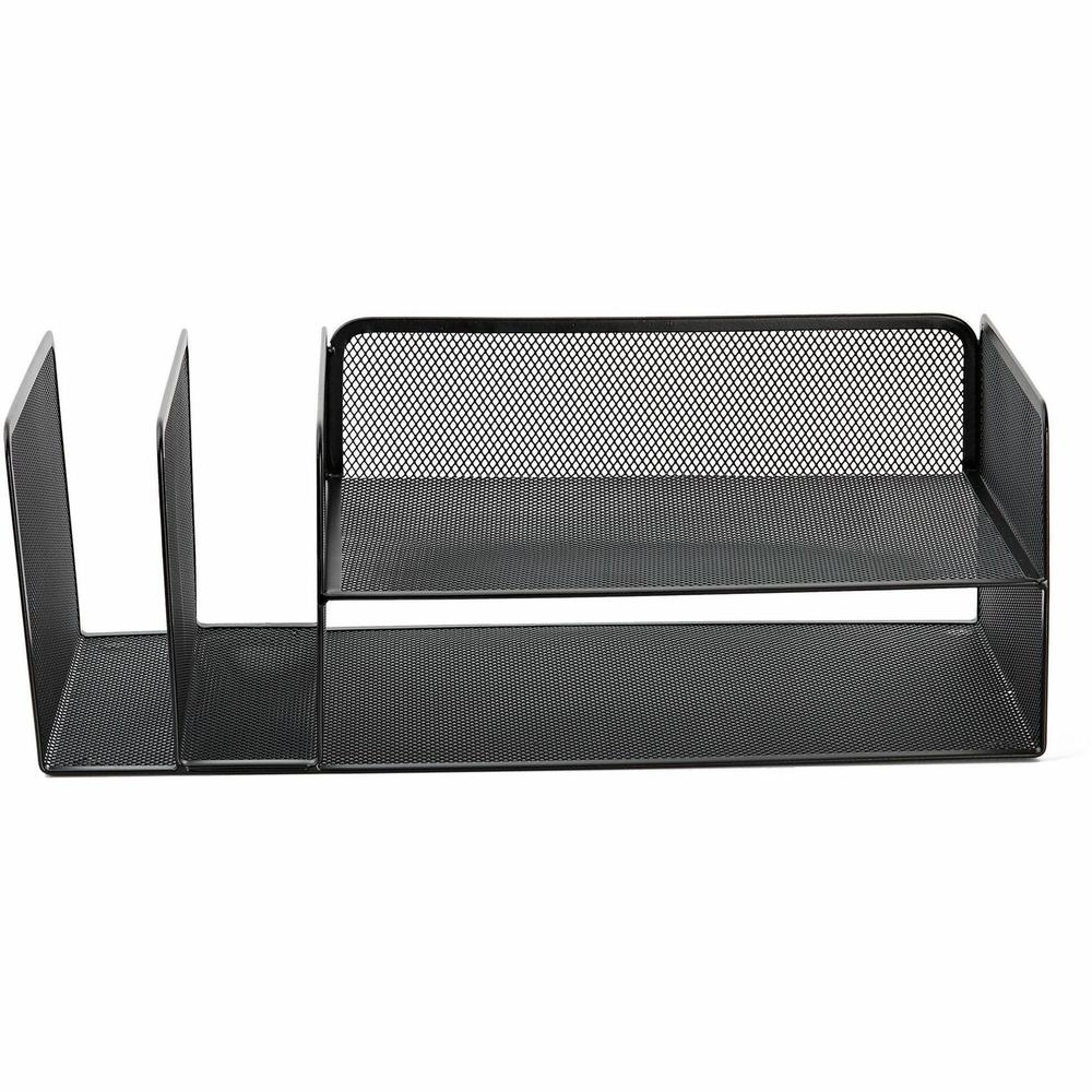 Lorell 4-Tier File Organizer - 4 Tier(s) - Horizontal/Vertical - Desktop - Black - Steel Mesh - 1 Each. Picture 5