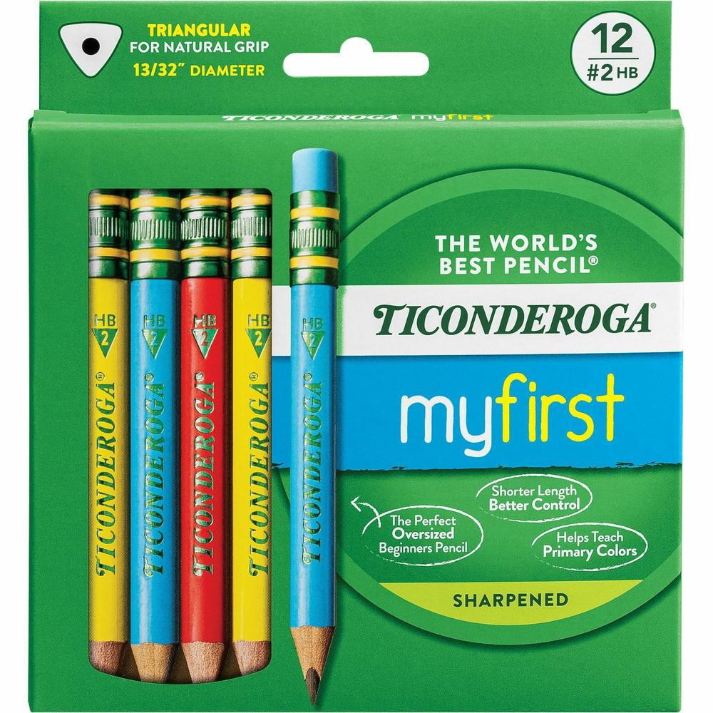 Dixon My First Short Pencils - Assorted Barrel - 12 / Box. Picture 2