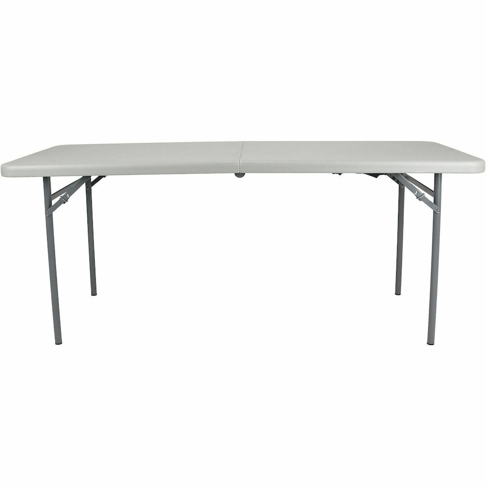 National Public Seating Industrial Fold-in-Half Tables - Speckled Gray Rectangle Top - Four Leg Base - 4 Legs - 700 lb Capacity - 72" Table Top Length x 30" Table Top Width x 1.70" Table Top Thickness. Picture 5