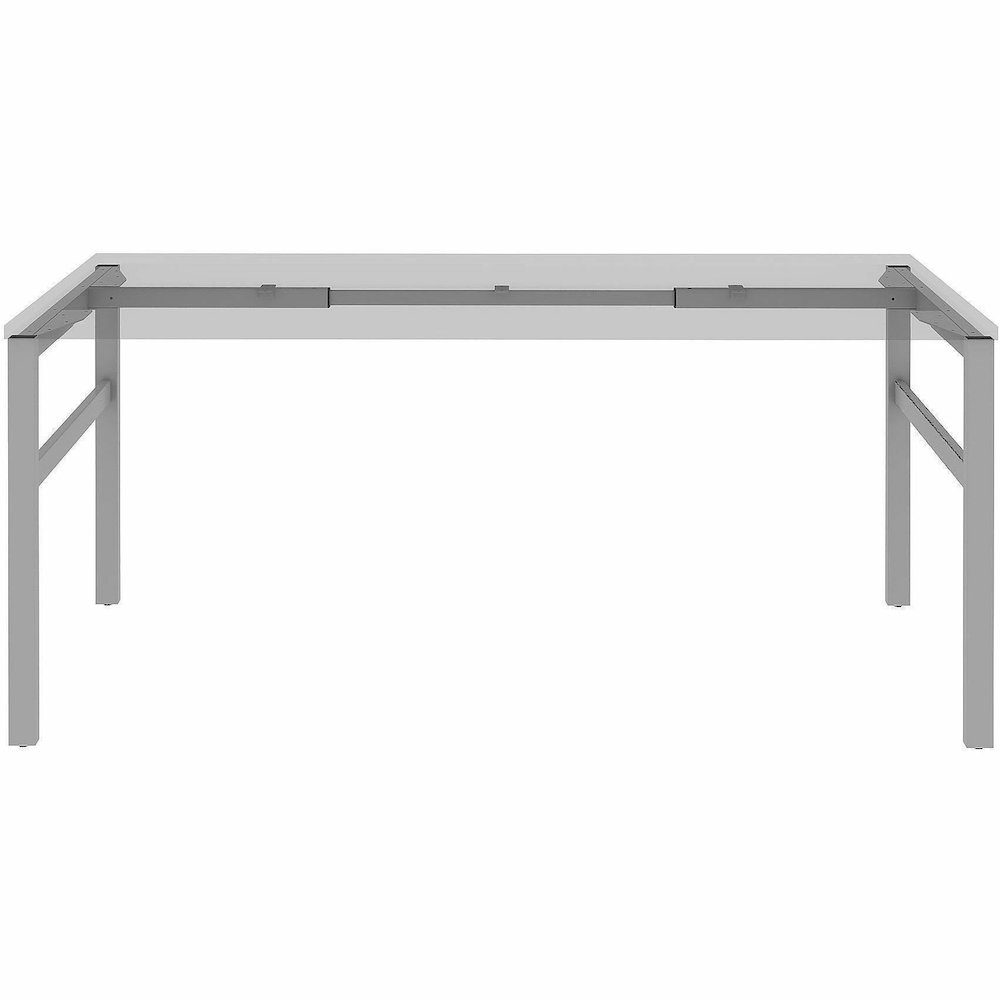 Lorell Table Base - Powder Coated H-shaped, Silver Base - 28.50" Height x 71.60" Width x 29.10" Depth - Metal Base Material - 1 Each. Picture 4